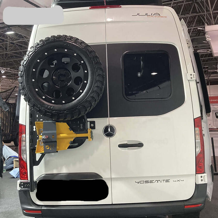 Koru Mercedez Sprinter 907 Supporto ruota posteriore alto con supporto accessori regolabile