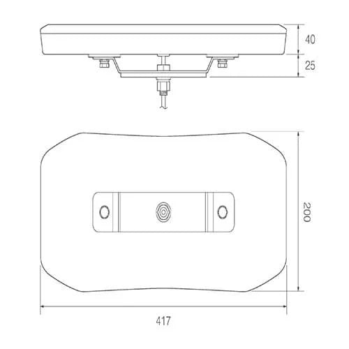ElectraQuip -Barra faro led lampeggiante| R65 | 417mm