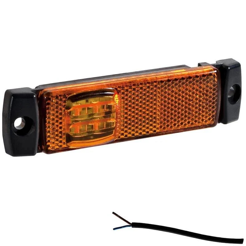 Tralert Fristom - Fanale di segnalazione a LED ambra | 12-24v | 50 cm di cavo