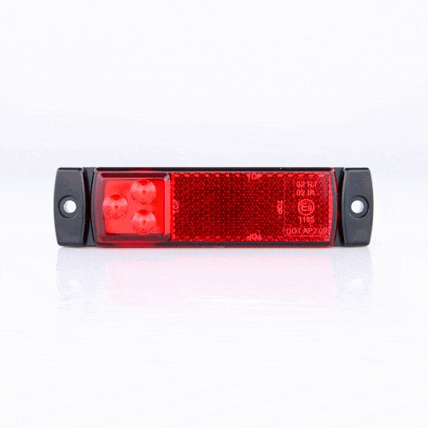 Tralert LED Autolamps - Fanale di segnalazione a LED rossa | 12-24v | 50 cm. di cavo