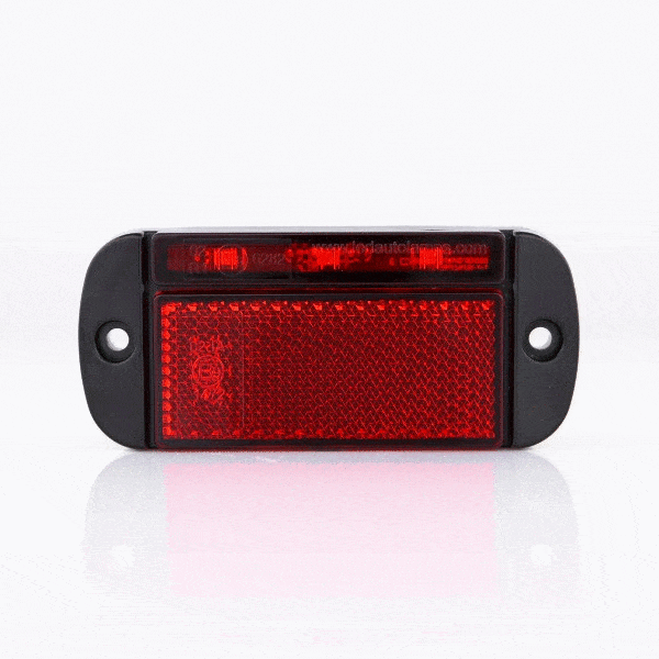 Tralert LED Autolamps - Fanale di segnalazione a LED rossa | 12-24v | 40 cm di cavo