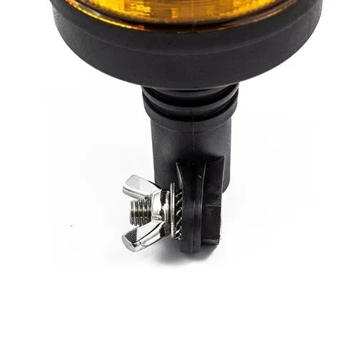 TRALERT - Faro rotante a LED | ambra con lente ambra | R65 | 12-24v | base DIN