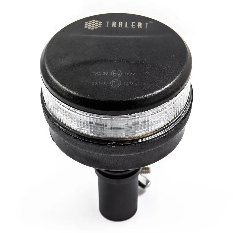 R65 -TRALERT - Torcia LED R65 ambra con lente trasparente | 12-24v | base DIN