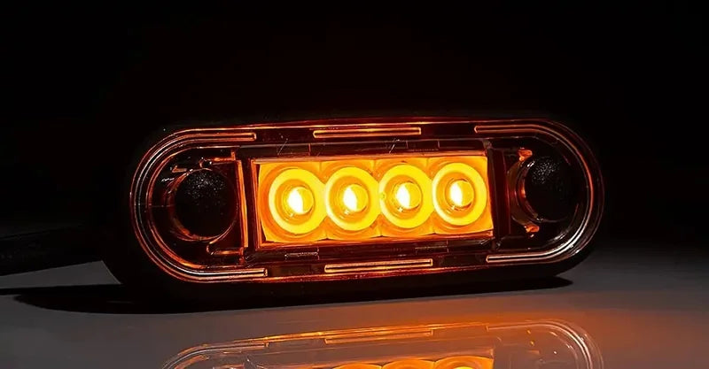 Tralert Fristom - fanale di segnalazione a LED Ambra | 12-24v | 50 cm. di cavo