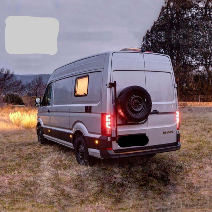Koru Soluciones MAN TGE / VW Crafter Supporto ruota posteriore regolabile senza scaletta