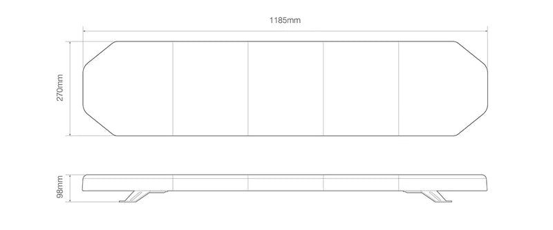 ElectraQuip - Barra faro LED | R65| 1185 mm | 12-24v