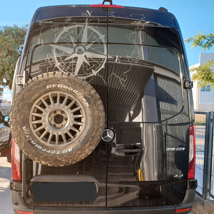 Koru Soluciones per Mercedes-Benz Sprinter 907 (III Gen) Supporto ruota posteriore regolabile senza scaletta