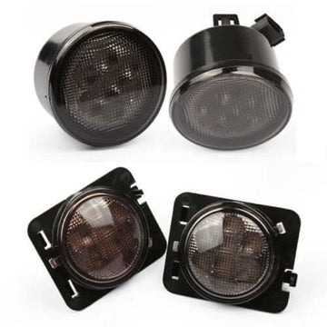 Luci LED per parafango anteriore Jeep Wrangler JK 2007–2016, ambra