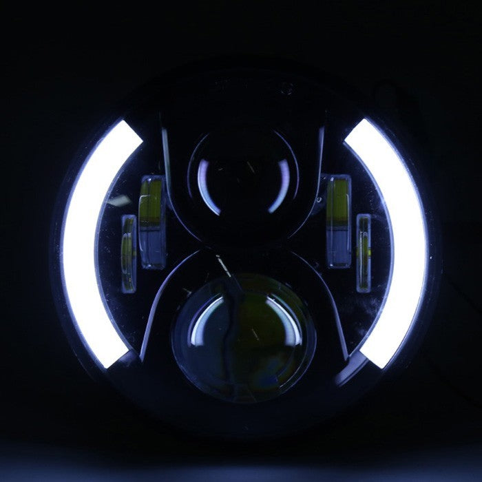 MOTORCYCLE/CAR LED HEADLIGHT (high and low beam - 7 inches) and position