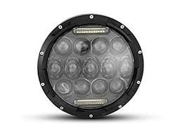LED HEADLIGHT 7" REGULAR high/low beam - BLACK -