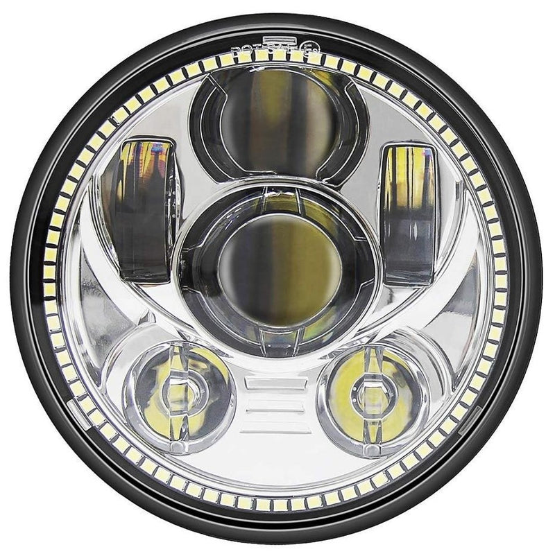 5.75" THOR LED HEADLIGHT WITH HALO CHROME BACKGROUND
