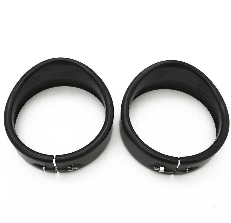 4.5 INCH EYELID FOR MOTORCYCLE LED HEADLIGHT - BLACK