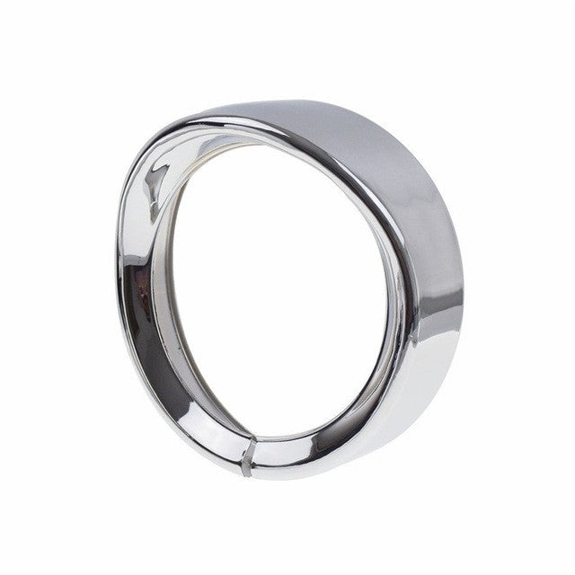 5.75 INCH EYELID FOR LED HEADLIGHT - MOTORCYCLE - CHROME -