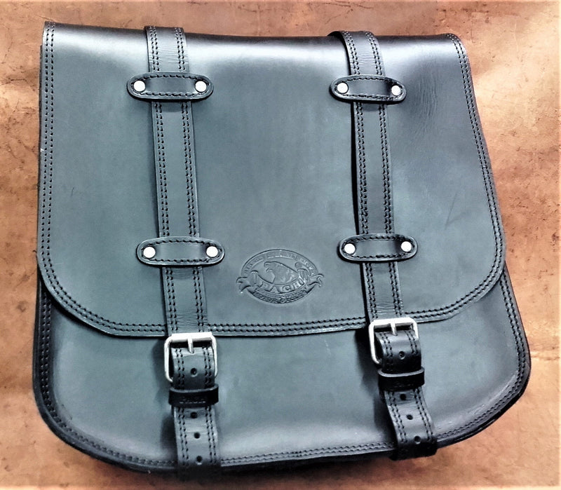BOLSA DE MOTO CUSTOM "PACH" - MODELO ZUKI TRAVEL - NEGRO -
