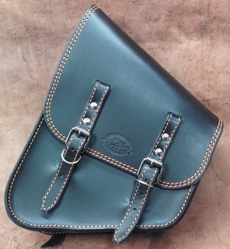 BORSA "PACH" CHOPPERS LATERALE IN CUOIO - COLOR CUOIO - TELAIO SOFTAIL -