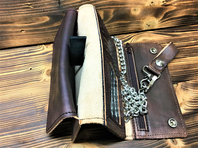 BILLETERA "PACH" LÍNEA BILLETERA BIKER PARA HOMBRE-CRAZY CHOPPER-