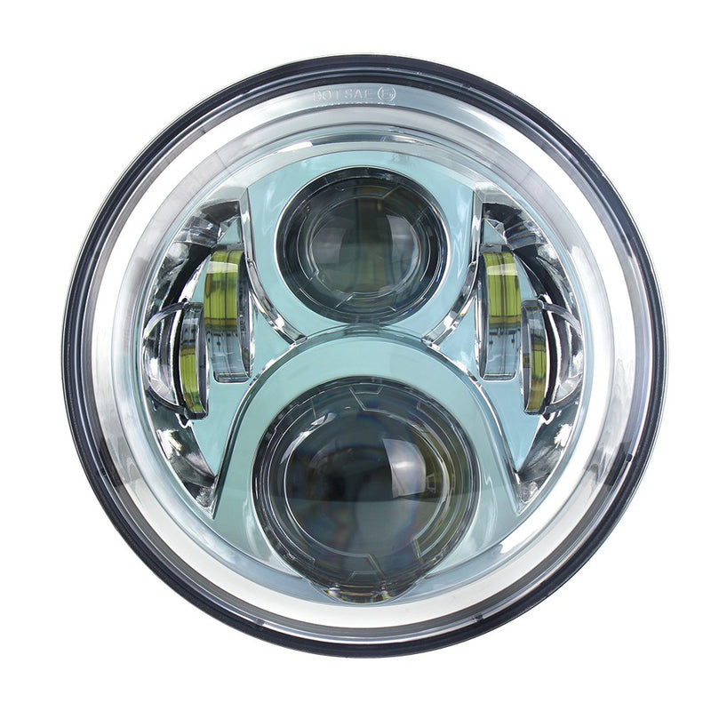 7" LED HEADLIGHT WITH HALO - HONDA FITTING