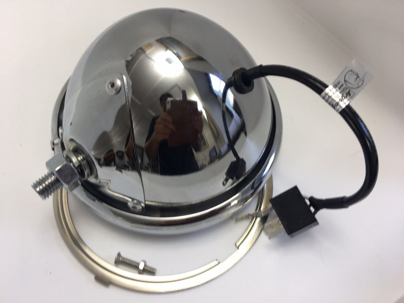 METAL HEADLIGHT HOLDER FOR MOTORCYCLE - 5.6" - CHROME