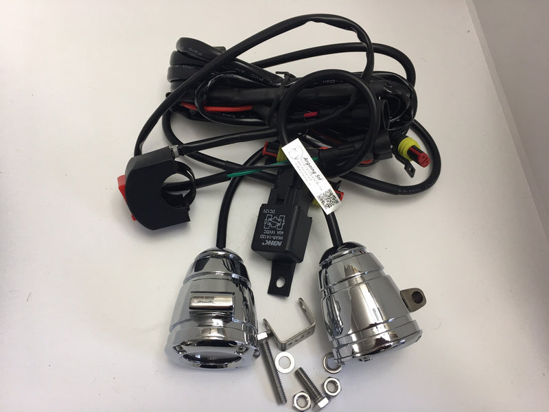 KIT DE 2 LUCES AUXILIARES LED 15W - CROMADAS - SUPER POTENTES