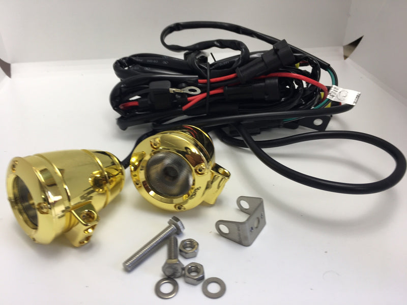 KIT DE 2 LUCES AUXILIARES 15 W - ORO - SUPER POTENTES