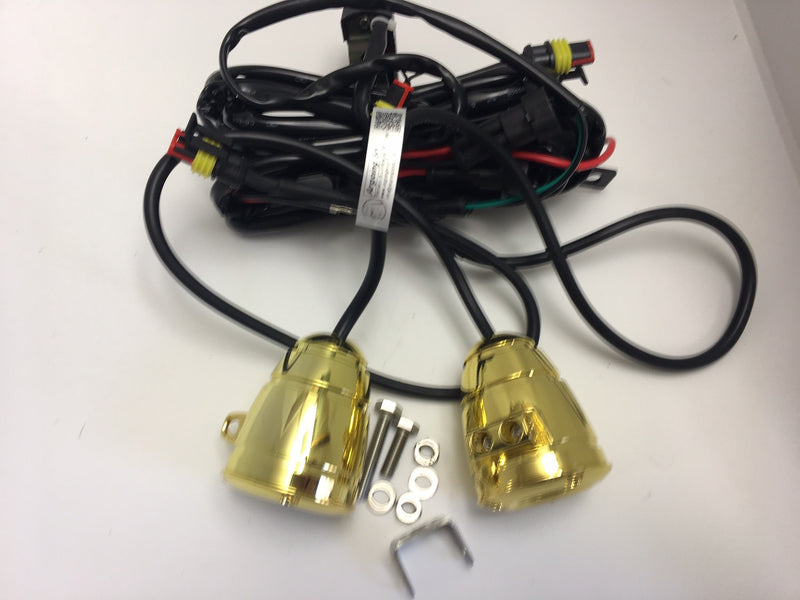 KIT DE 2 LUCES AUXILIARES 15 W - ORO - SUPER POTENTES