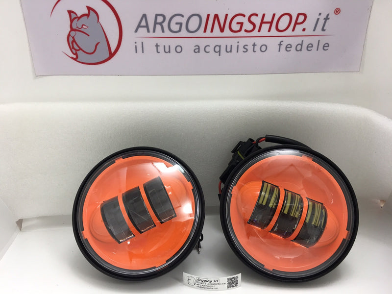SET OF FRONT LED ANTI-FOG LIGHTS - 4.5" ORANGE -