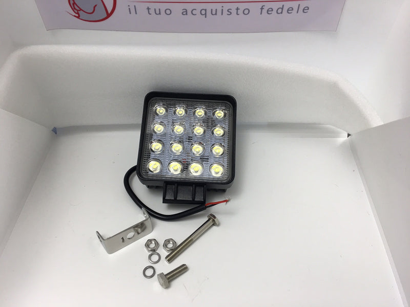 FOCO LED CUADRADO PARA JEEP WRANGLER - 48W -
