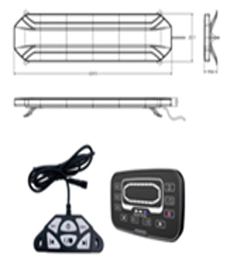 EMERGENCY STROBE SIGNAL BAR 162W-TRANSPARENT WHITE