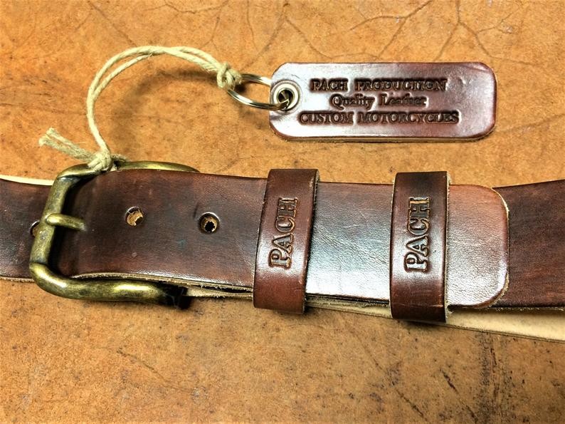 CINTURÓN DE PIEL LÍNEA "PACH" GROSOR 4/4.5MM