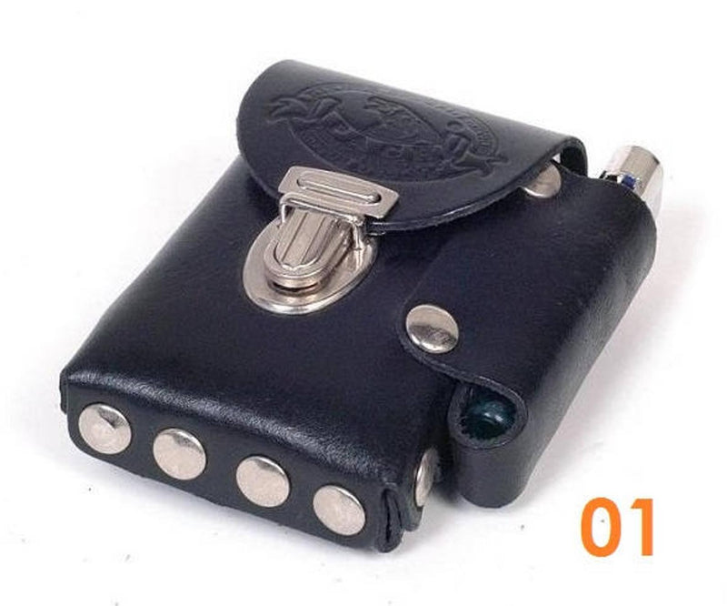 CIGARRILLOS DE PIEL LINEA "PACH" Y PORTA ENCENDEDOR GROSOR 2CM