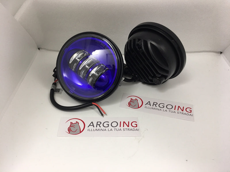 SET FRONT LED ANTI-FOG LIGHTS - 4.5" BLUE -
