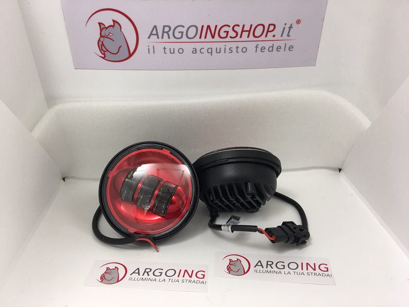 SET FRONT LED ANTI-FOG LIGHTS - 4.5" RED -