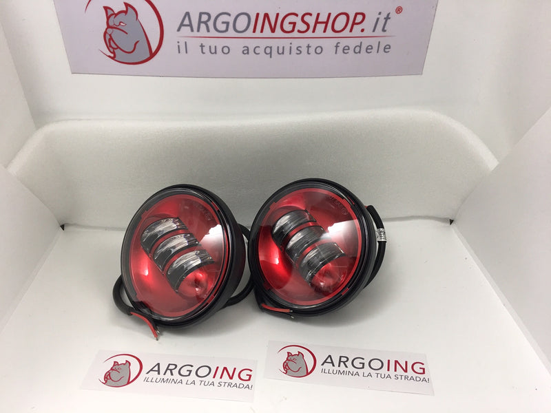 SET FRONT LED ANTI-FOG LIGHTS - 4.5" RED -