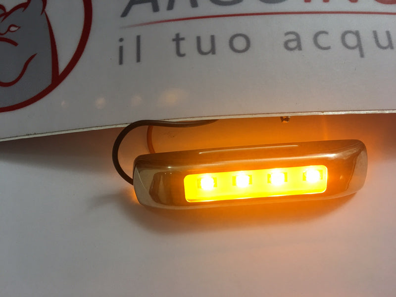 LUZ LED NARANJA FORMA RECTANGULAR PARA COCHES - CAMIONES - FURGONETAS