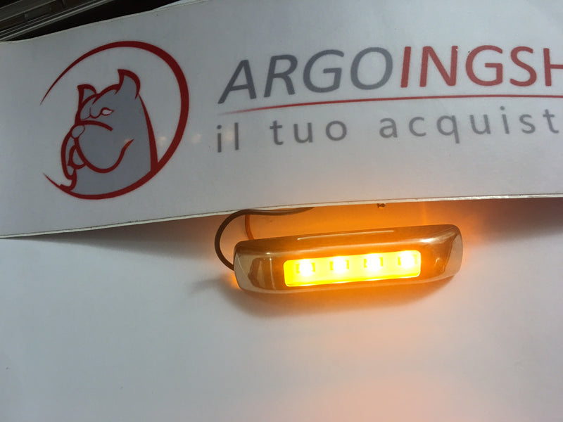 LUZ LED NARANJA FORMA RECTANGULAR PARA COCHES - CAMIONES - FURGONETAS