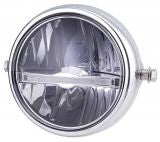 CHROME METAL HEADLIGHT HOLDER WITH TWO SIDE FIXING BRACKETS - ALSO SUITABLE FOR SCOOTER -
