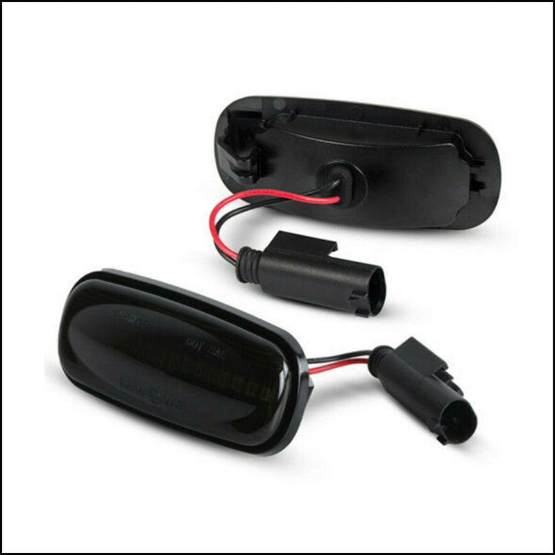 Kit de indicadores laterales LED para Land Rover Defender Freelander Discovery OEM XGB000030 XGB100310 - LENTE NEGRA