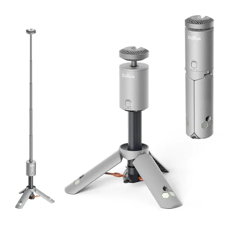 lanterna telescopica led da esterno Outask con design a palo telescopico e base magnetica