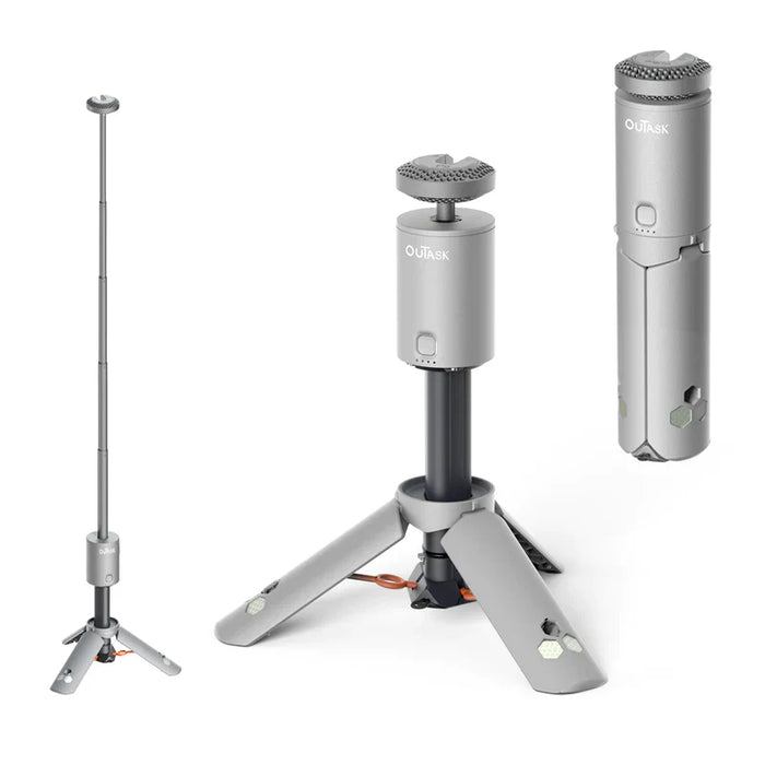 Outask Illuminazione LED Telescopica da Esterno Versatile -  Fumè Scuro Trasparente