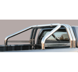 Roll Bar Isuzu D-Max Crew 4WD 3.0 2004–2006 Inox nero Ø76 mm | RLSS/K/3142/PL