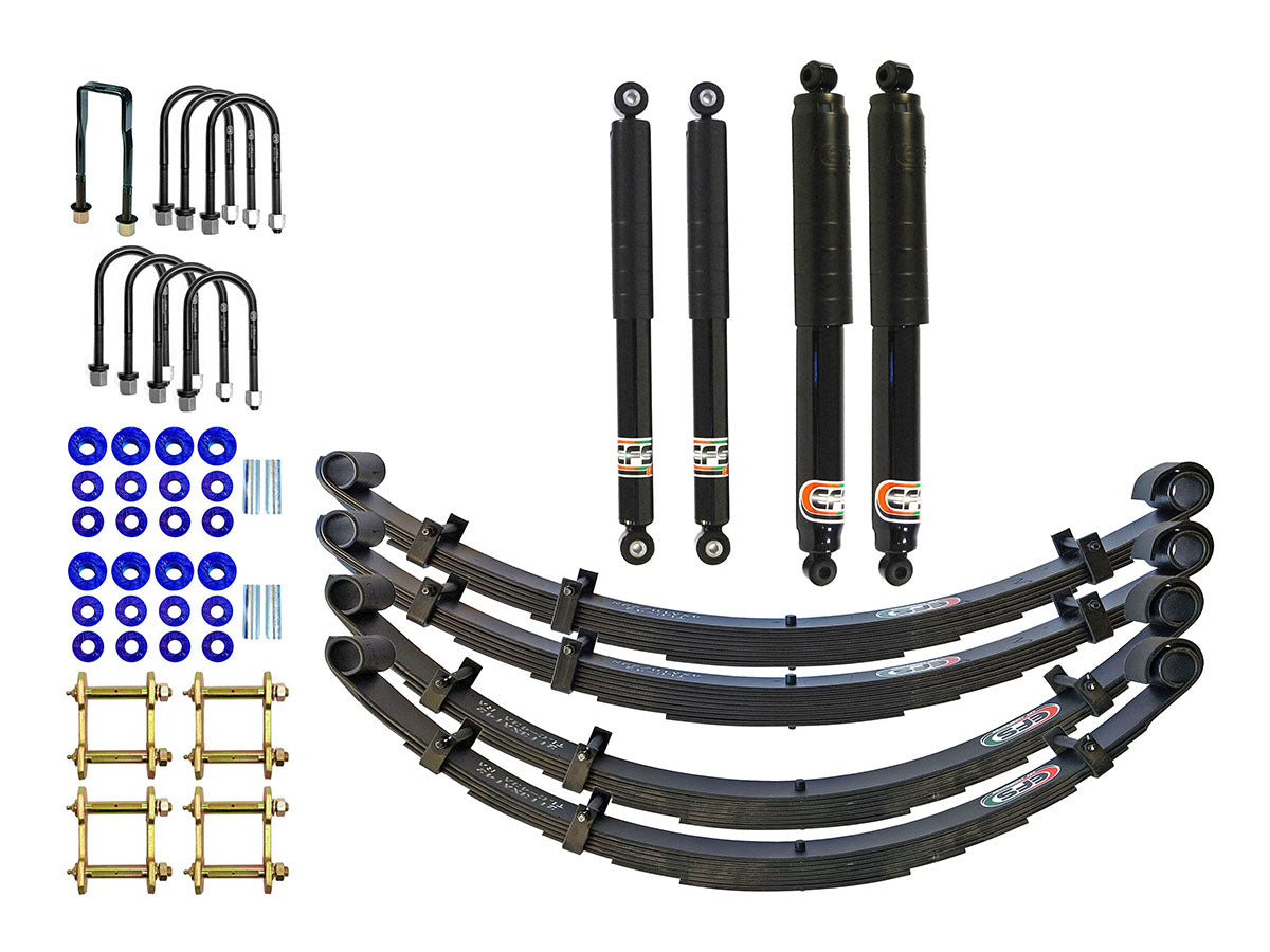 Kit sospensioni EFS ELITE rialzo +50 mm – Toyota Land Cruiser J45/47 1980-1987 (balestra occhio grande)