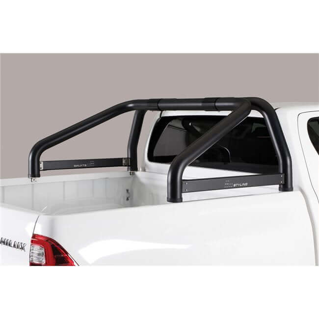 Roll Bar Toyota Hilux Double Cab dal 2021 Inox nero Ø76 mm | RLSS/K/2410/PL