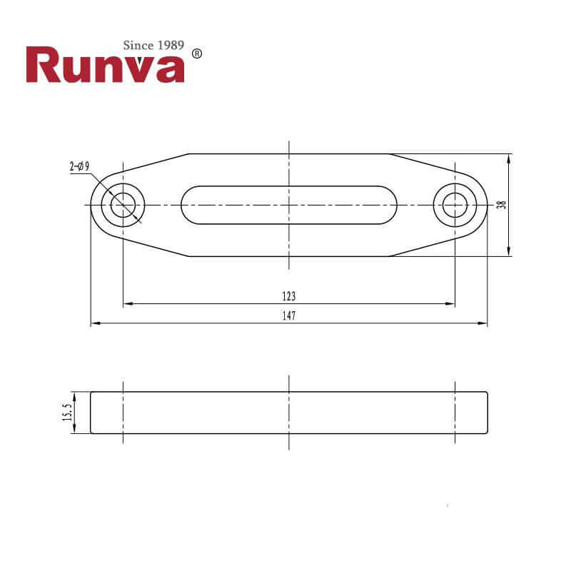 Guida fissa in alluminio Runva per 4500 lbs – immagine 2