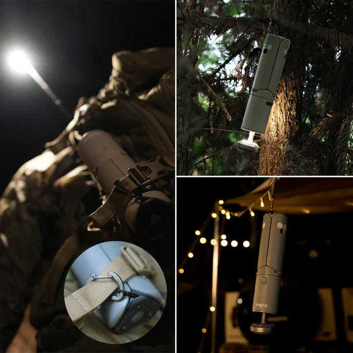 Outask Illuminazione LED Telescopica da Esterno Versatile -  Fumè Scuro Trasparente