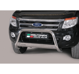 Bull Bar Medium omologato CE Ford Ranger Super Cab dal 2012 Inox lucido Ø63 mm