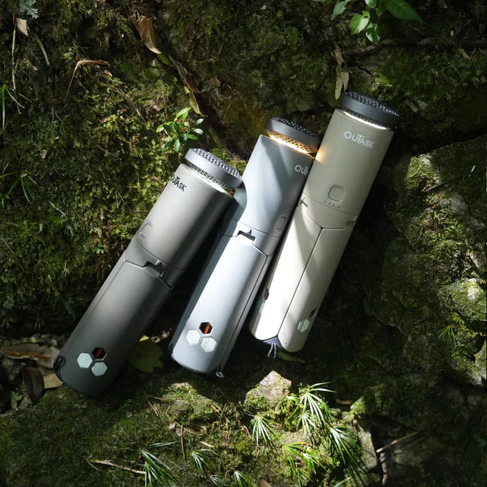 Outask Illuminazione LED Telescopica da Esterno Versatile - Grigia
