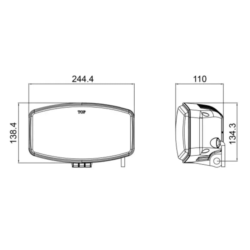 Faro di profondità LED Atlas 320, 48 W, 3000 lumen, luci diurne bicolore, 9-36 V – Tralert – immagine 9