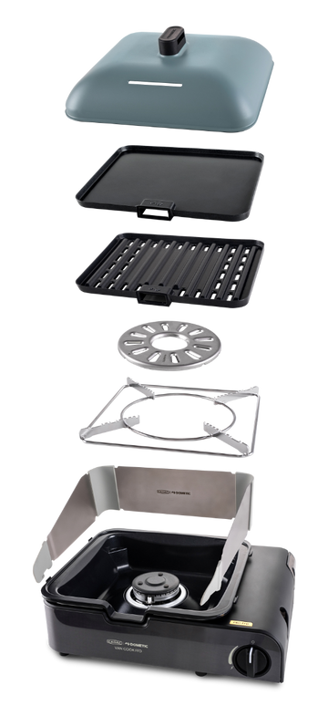 Fornello barbecue portatile Cadac Van Cook FFD a cartuccia da 1,5 kW con aggancio magnetico