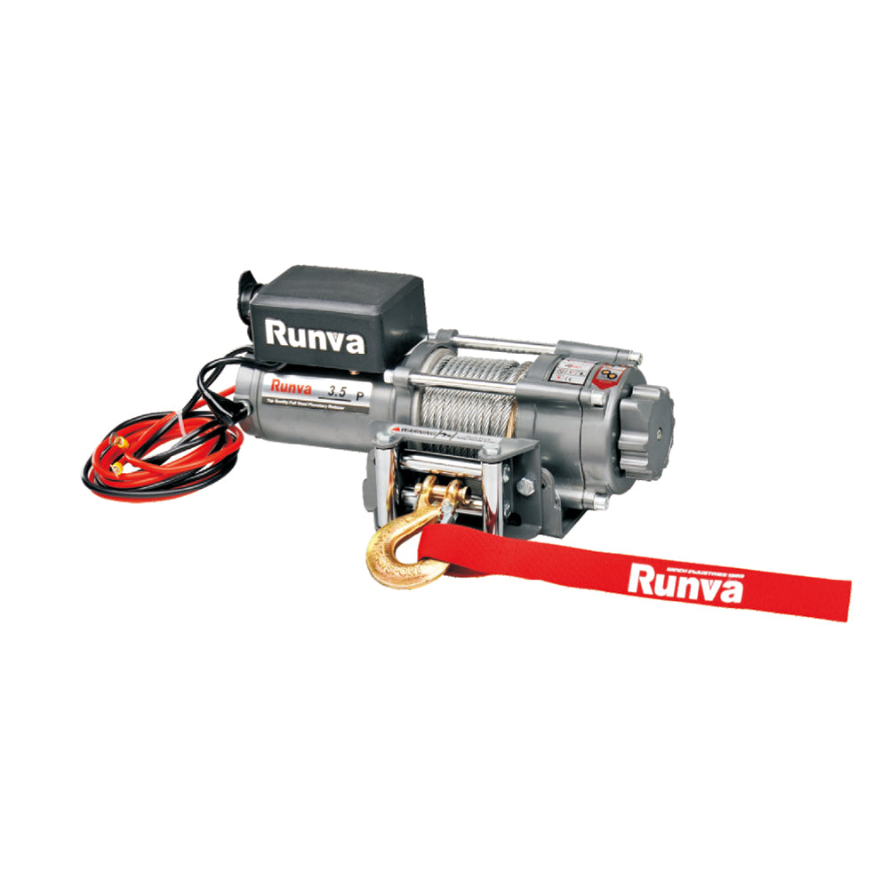 Runva EWP 3500 – Verricello elettrico 3.500 lb (1.588 kg) 12V con comando, cavo in acciaio