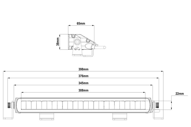 TRALERT - Barra LED | fascio luminoso 3552 lumen | 60 watt